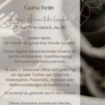 Gutschein spiritueller Adventskalender